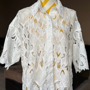 All Saints Charlie relaxed fit embroidered shirt